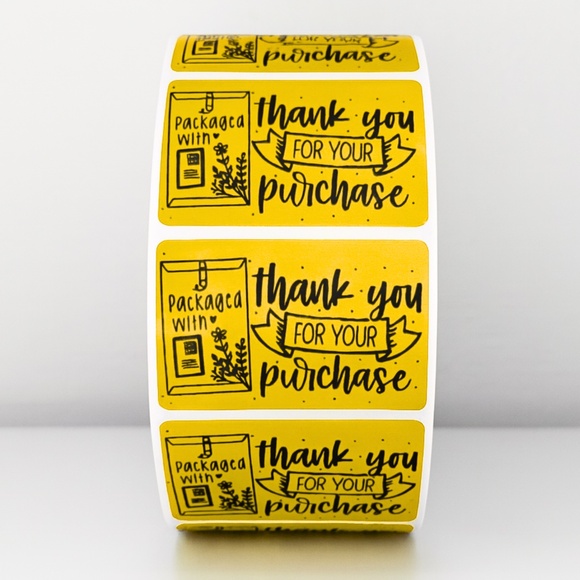 Thank You for Your Purchase Stickers | Packaged With Love | Cute Packaging - Picture 9 of 11